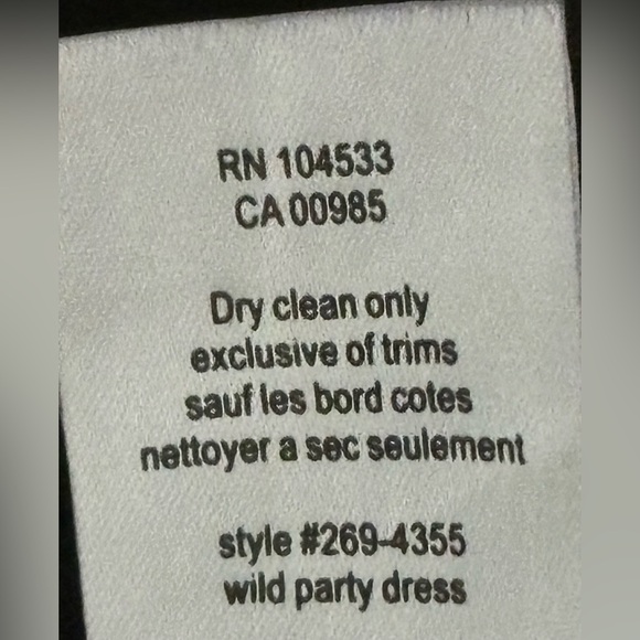 NANETTE LEPORE Velvet Trim Wild Party Dress Style 269-4355 Black Size 4 - Picture 12 of 13